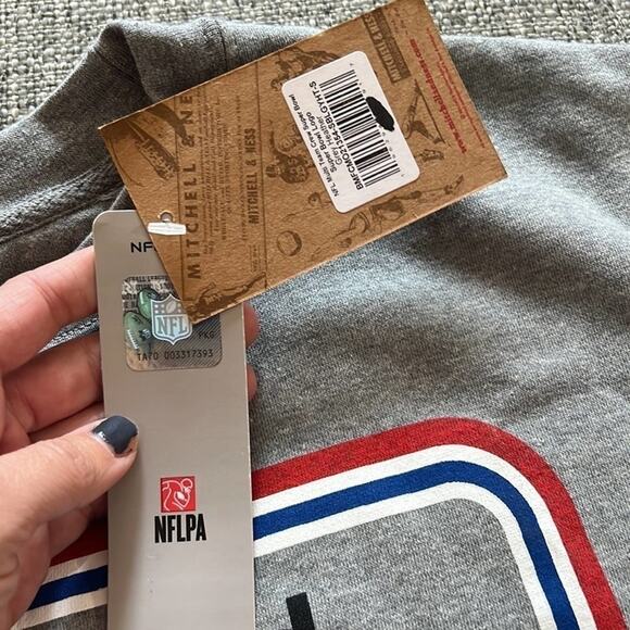 NWT Mitchell & Ness NFL Multi Team Crew Super Bowl Logo Sweatshirt gray - Picture 7 of 11